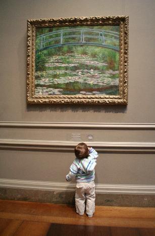 Audrey contemplates Monet at the National Gallery of Art