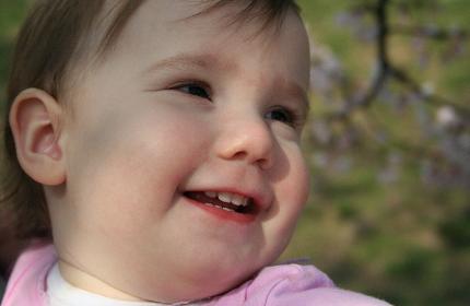 Just a pretty smile from my pretty little one.