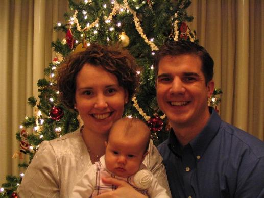 This is the formal picture of our family in front of the Christmas tree.  Did I mention that Audrey wasn't too happy that day?