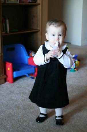 Before church on Sunday.  She was just looking cute.