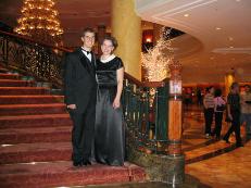 The swanky hotel which housed the ball.