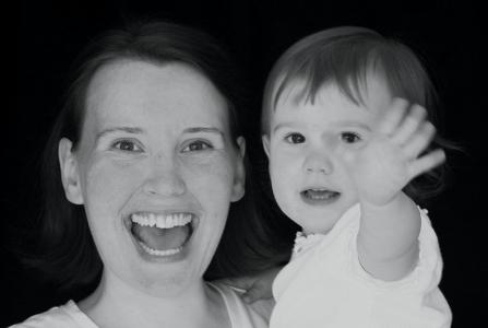 Lovely picture of my lovely wife and lovely baby.  Audrey says hi by the way.