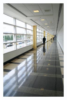Hallway in between the terminals.
